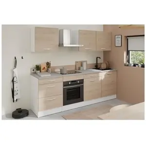 Comparateur de prix : Cuisine complète OSLO - L 240cm - Chêne - Plan de travail inclus