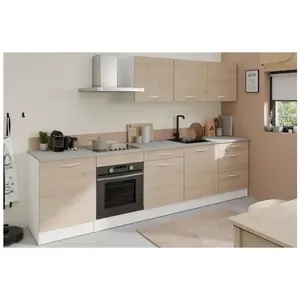 Comparateur de prix : Cuisine complète - 300 cm - chêne - plan de travail inclus 244300B5