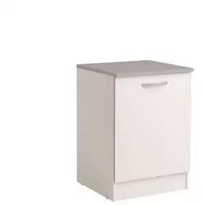 Parisot Meuble bas 60 cm 1 porte SPOON coloris blanc pas cher