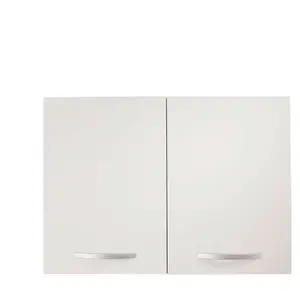 Meuble haut 80 cm 2 portes SPOON coloris blanc pas cher