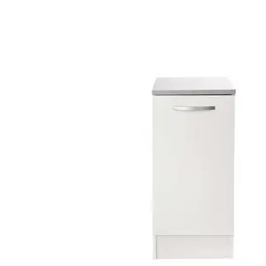 Parisot Meuble bas 40 cm 1 porte SPOON coloris blanc pas cher