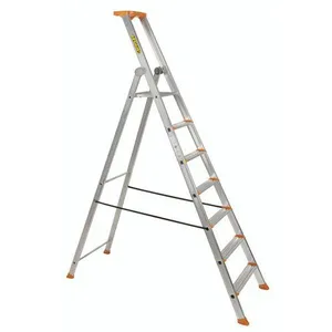 Comparateur de prix : CENTAURE  Escabeau aluminium professionnel - 54 - 7 marches - H. de travail 3,55m