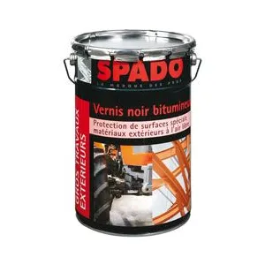 Comparateur de prix : SPADO Vernis noir bitumineux 4L noir