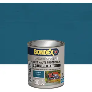 Lasure Opaque Satin Indice 30 - 8 ans Bleu Azur 1L BondexVendu parcdiscount