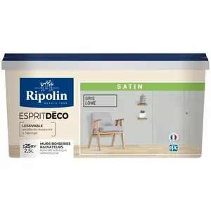 Comparateur de prix : RIPOLIN ESPRIT DECO GRIS LOME SATIN 2.5L