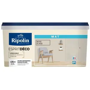 Comparateur de prix : RIPOLIN ESPRIT DECO BEIG GLAIS MAT 2.5L
