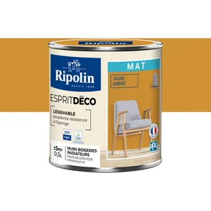 Comparateur de prix : RIPOLIN Peinture esprit deco multi-supports 0,5l
