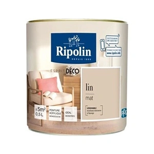 RIPOLIN Peinture murale Esprit déco multi-supports - 0,5 L - Lin mat pas cher