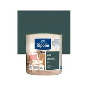 Ripolin - Peinture Murale Toutes Pièces - Satin - 0,5L - Vert Armerie
