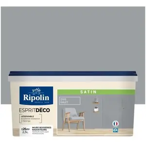 Comparateur de prix : Peinture de couleur murale intérieur satin galet 2,5L Ripolin Ripolin