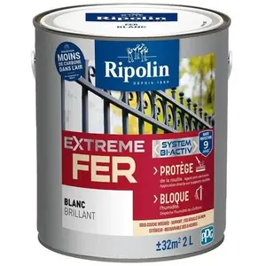 Comparateur de prix : PPG - Peinture pour Fer Extérieur - Brillant - 2L - Blanc - Ripolin