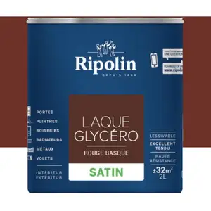 Comparateur de prix : Laque Glycéro Ripolin Satin Rouge Basque 2 L