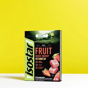 Gommes energetiques isostar fruit boost energy fraise 10x10g pas cher
