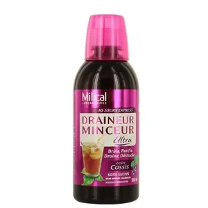 Comparateur de prix : Milical draineur minceur ultra goût cassis 500ml