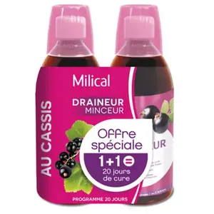 Milical Draineur Ultra Goût Cassis Lot de 2 x 500mlVendu pardocmorris