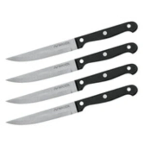 Comparateur de prix : Nirosta 9921050 Lot de 4 Couteaux à steak, Acier inoxydable, Noir, 21 cm