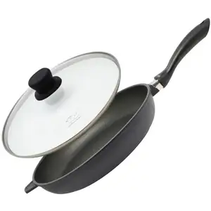 Poêle à frire 32 cm avec couvercle en verre Elo Alucast Elo pas cher