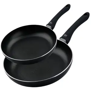 Elo Lot de deux poêles à frire de 24 cm et 28 cm en aluminium pressé S... pas cher