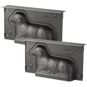 Lot de 2 moules à gâteaux 3D en forme d'agneau pascal 900 ml Zenker Sp...