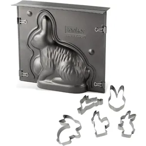 Comparateur de prix : Fackelmann - Ensemble de moule lapin de Pâques 3D et 5 emporte-pièces ...