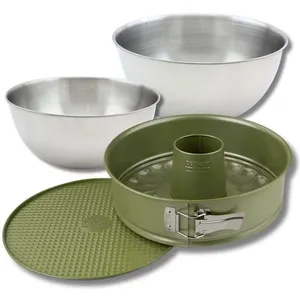Fackelmann - Set pâtisserie moule à manqué et à savarin, 2 bols et 1 s... pas cher