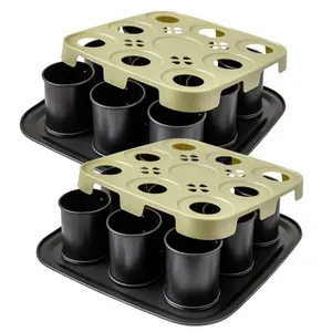 Comparateur de prix : Ensemble de 2 moules à gâteaux individuels 9 empreintes avec couvercle...