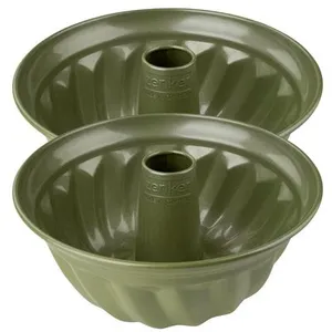 Comparateur de prix : Fackelmann - Ensemble de 2 Moules à kouglof 25 cm Zenker Green Vision