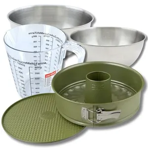 Comparateur de prix : Set pâtisserie avec moule à manqué et savarin 26 cm revêtement cire de...