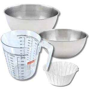 ZENKER Set pâtisserie avec 30 moules à muffins en papier, 2 bols à mixer, ver... pas cher