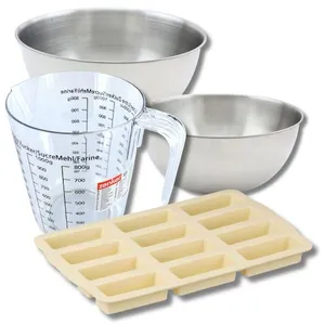 ZENKER Set pâtisserie avec moule pour 12 barres de céréales, 2 bols à mixer, ... pas cher