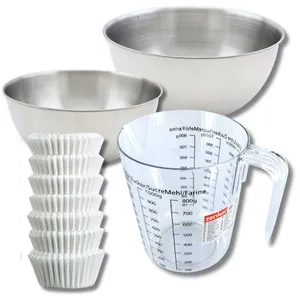 ZENKER Set pâtisserie avec 240 moules à muffins en papier, 2 bols à mixer, ve... pas cher