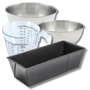 ZENKER Set pâtisserie avec moule à cake extensible, 2 bols à mixer, verre mes... pas cher