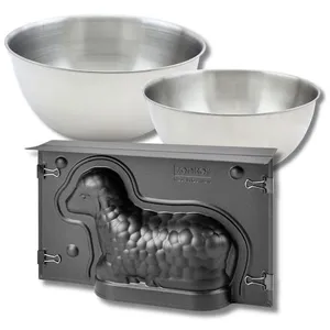 ZENKER Set pâtisserie avec moule agneau de pâques 3d 700 ml, 2 bols à mixer e... pas cher