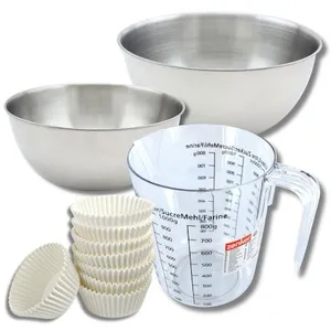 ZENKER Set pâtisserie avec 75 moules à muffins en papier, 2 bols à mixer, ver... pas cher