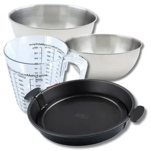 ZENKER Set pâtisserie avec moule à quiche lorraine 28 cm, 2 bols à mixer, ver... pas cher