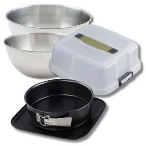 ZENKER Set pâtisserie moule à manqué 23 cm avec couvercle, 2 bols à mixer et ... pas cher
