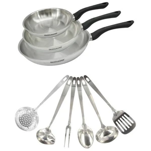 Comparateur de prix : Fackelmann - Set 3 poêles et 6 ustensiles Geneva