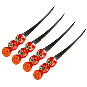 Comparateur de prix : Fackelmann - Lot de 4 couteaux à tomates lame crantée 11 cm Fackelmann