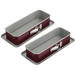 Comparateur de prix : Fackelmann Lot de 2 moules à cakes à charnière 30 cm Dr. Oetker Back-L...