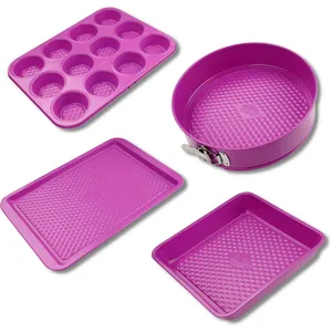 Comparateur de prix : Tasty - Ensemble de 4 moules fuchsia de 23 à 38 cm Tasty Pâtisserie