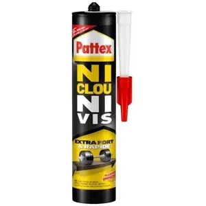 Comparateur de prix : Colle de contact Ni Clous Ni Vis cartouche 380 g - PATTEX - 1952385