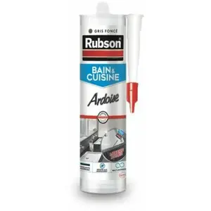 Comparateur de prix : Mastic sanitaire - RUBSON - 280 mL - Élastomère silicone - Anti-moisissures - Ardoise