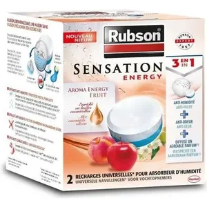 RUBSON Recharge SENSATION 3en1 Aroma Energy Fruit Lot de 2 recharges pas cher