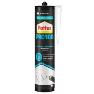 Pattex colle fixation pl100 cartouche 380g blanc pas cher