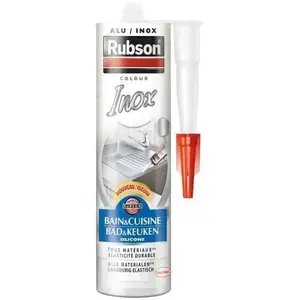 Comparateur de prix : RUBSON Mastic sanitaire silicone 280mL - inox gris métallisé