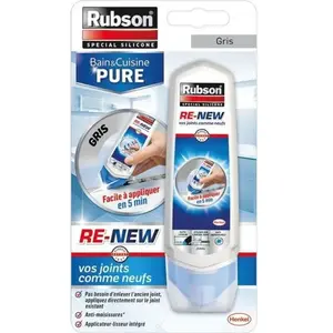 Rubson 2217281 Renew Mastic Sanitaire Vos Joints Comme Neufs, Gris pas cher