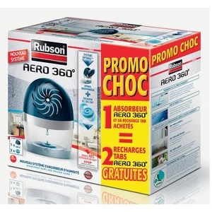 RUBSON Absorbeur d'humidité Aéro 360° Promo choc 20 m² + 3 recharges pas cher