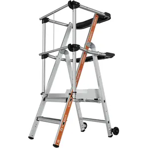 Comparateur de prix : TUBESCA-COMABI Escabeau pirl 3 marches - Hauteur max. de travail 2.70m - 2274153