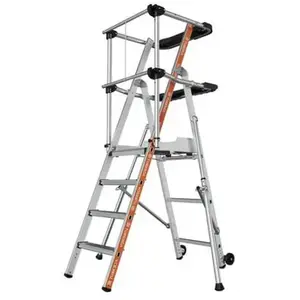 Comparateur de prix : TUBESCA-COMABI Escabeau pirl 4 marches - Hauteur max. de travail 2.94m - 2274154