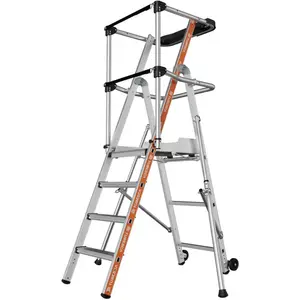 Comparateur de prix : TUBESCA-COMABI Plateforme Individuelle - RAPTOR - Garde-Corps Sangles - 4 marches